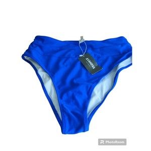 New Avanova Women's Size XL High Cut Bikini Swim Bottom Royal Blue